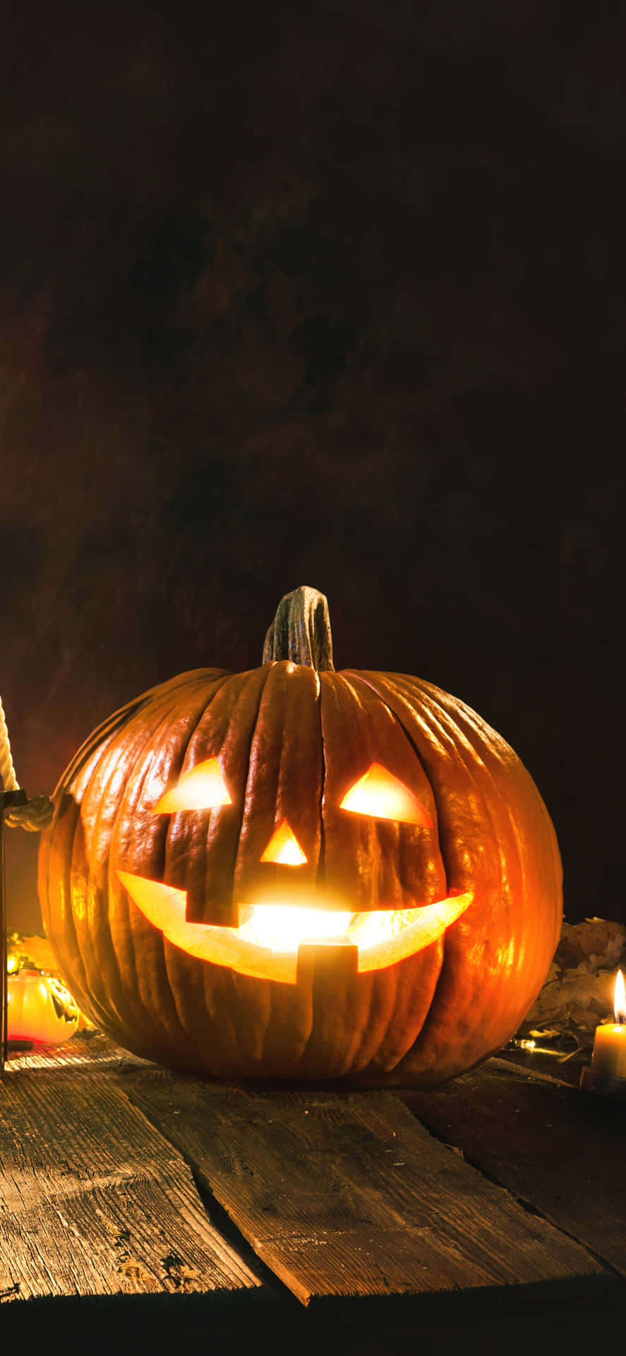 Halloween Pumpkin Glowi Phone Wallpaper Background