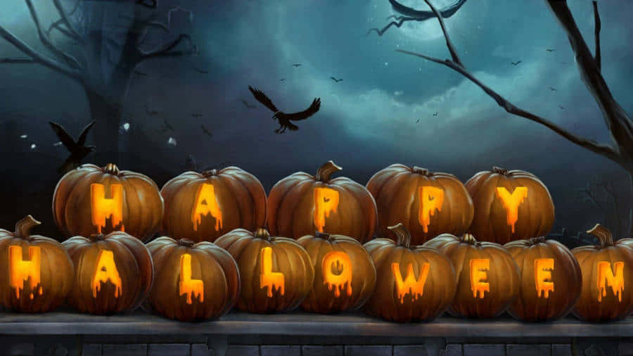 Halloween Pumpkin Greetings Background
