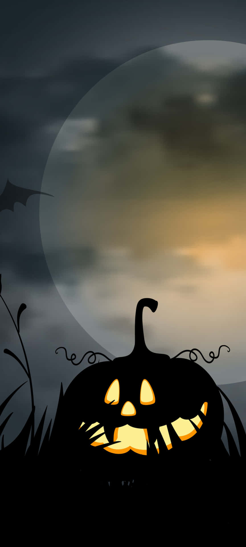 Halloween Pumpkin Moonlighti Phone Wallpaper Background