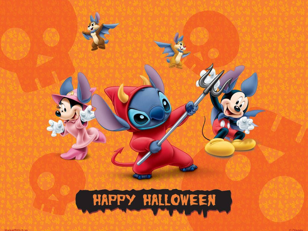 Halloween Style Stitch 3d Background