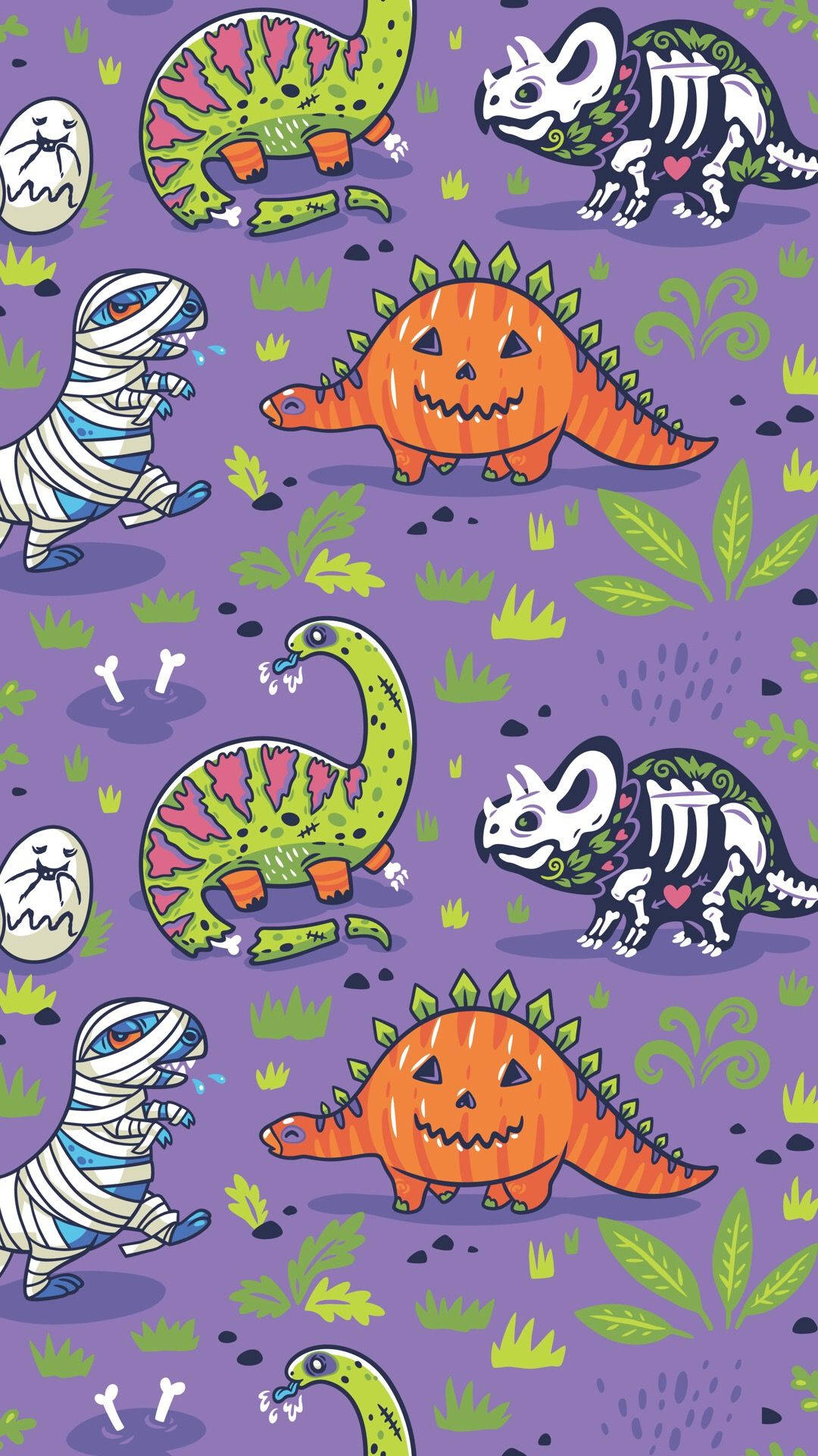 Halloween-themed Dino Kawaii Iphone