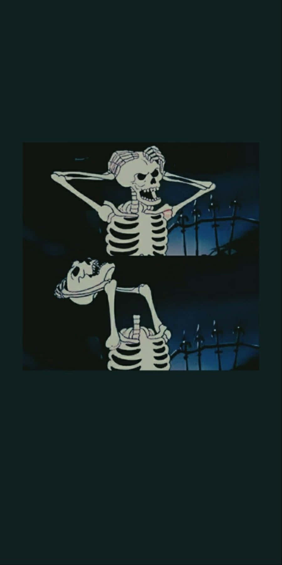 Halloween Tumblr Aesthetic Angry Skeleton Background