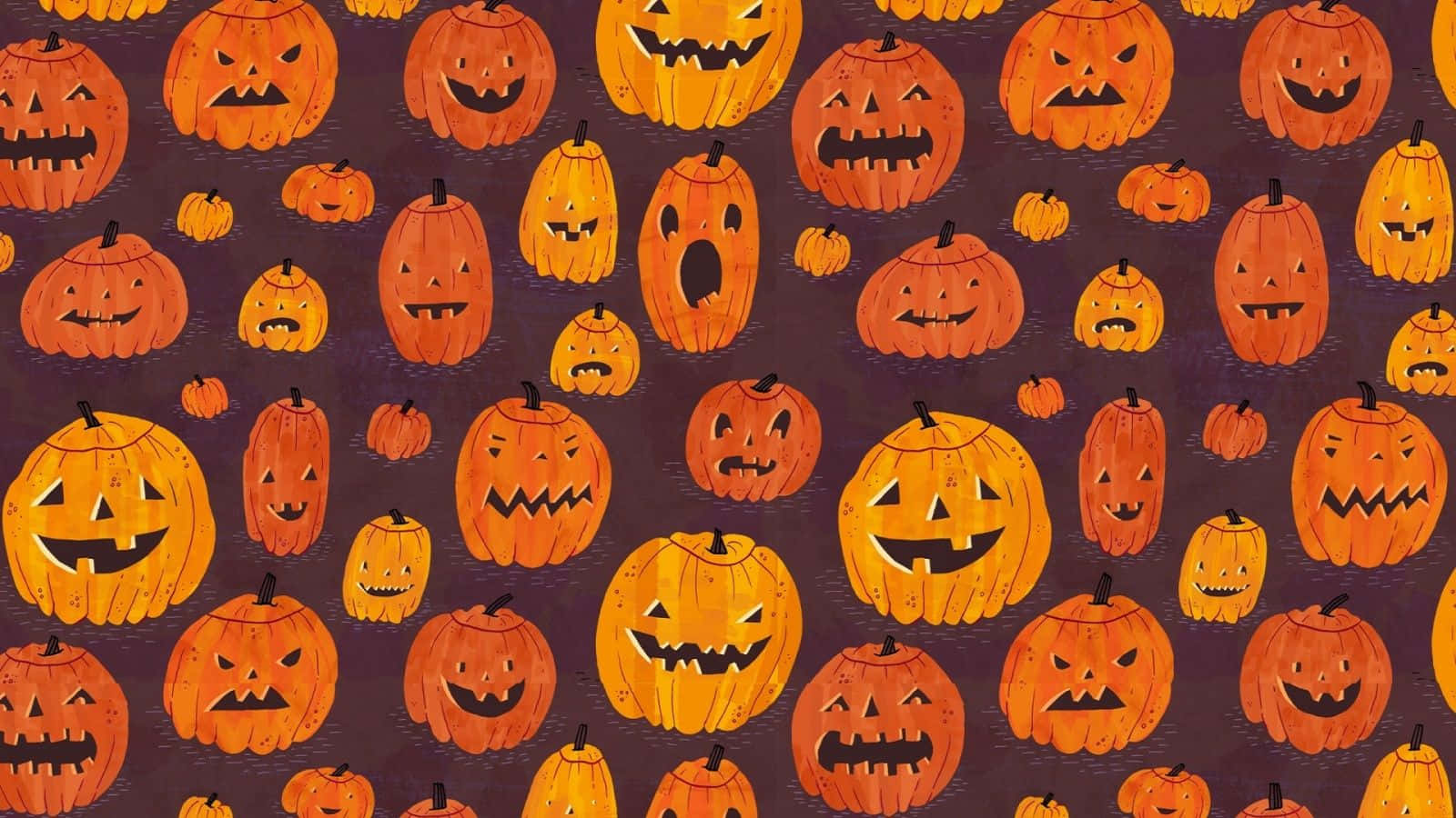 Halloween Tumblr Aesthetic Pumpkin Pattern Background