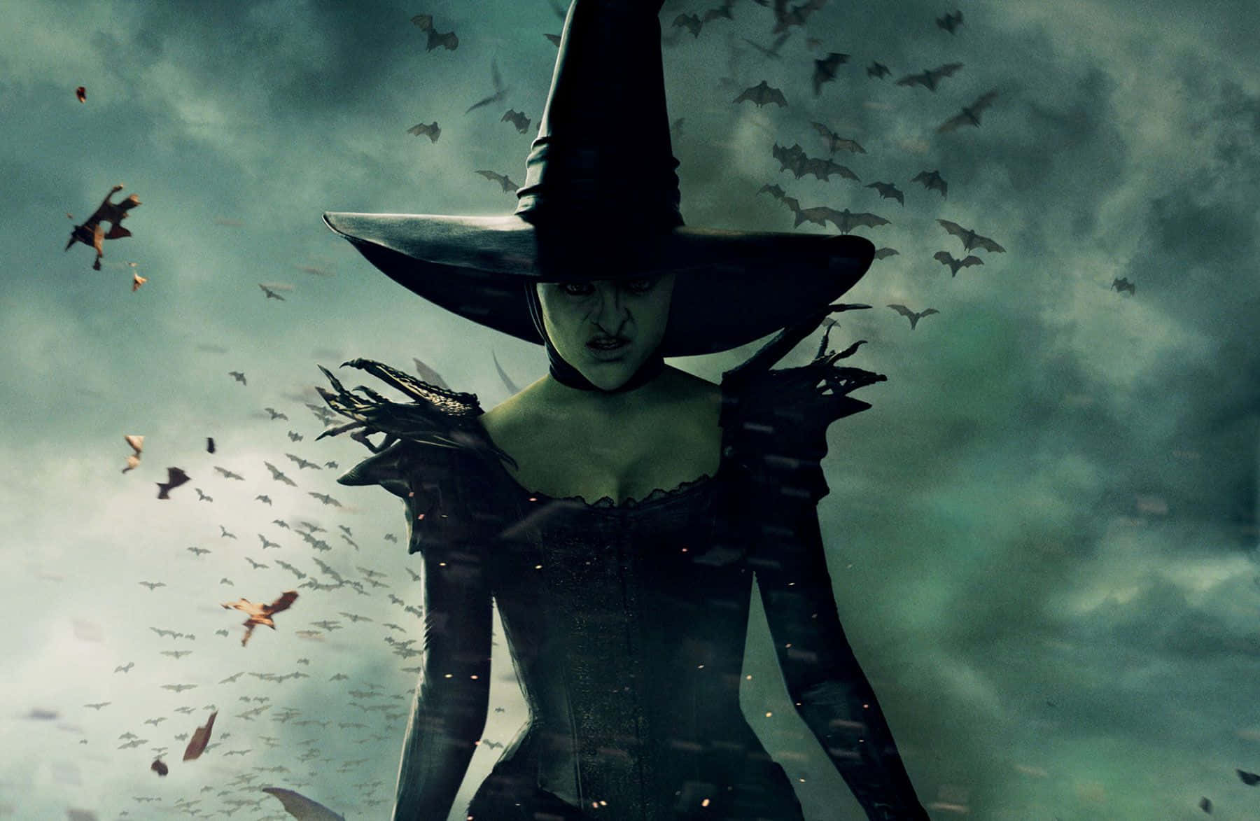 Halloween Witch And Pointy Hat Background
