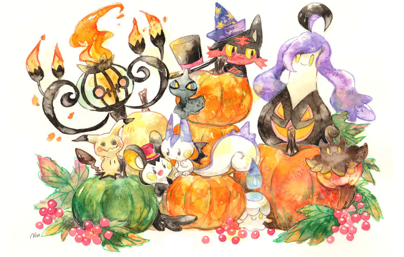 Halloween-y Litwick Background
