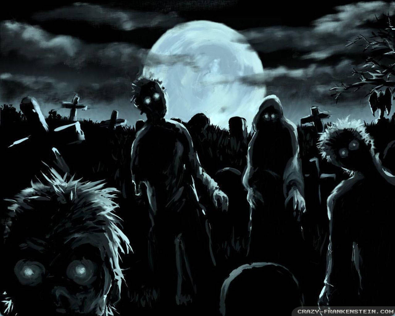 Halloween Zombie Night Background