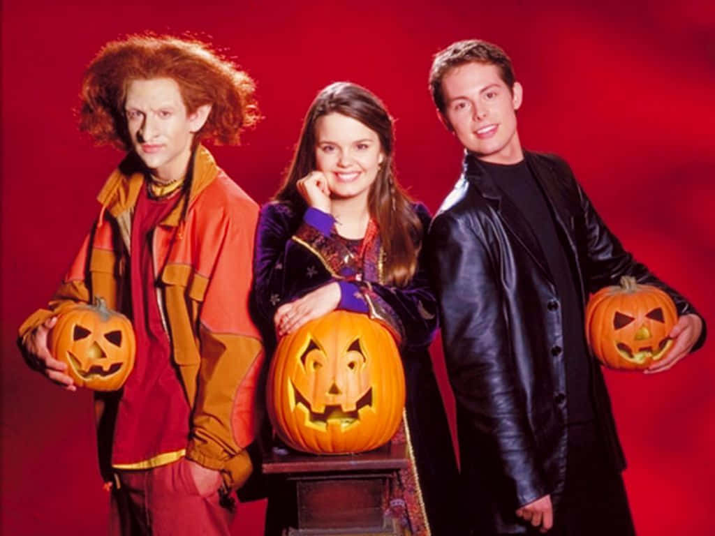 Halloweentown Movie Poster With Main Characters Background