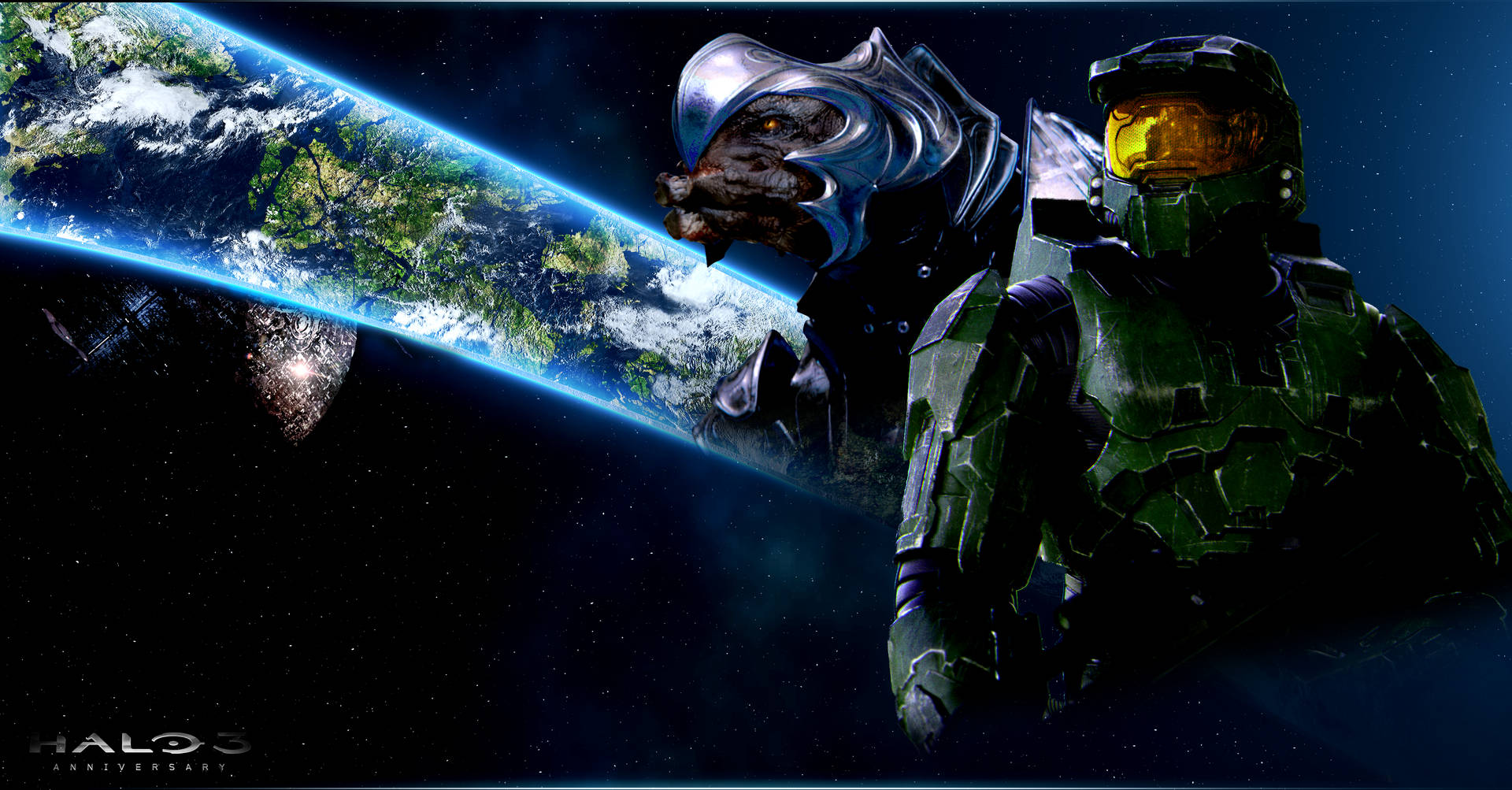 Halo 3 On Earth Background