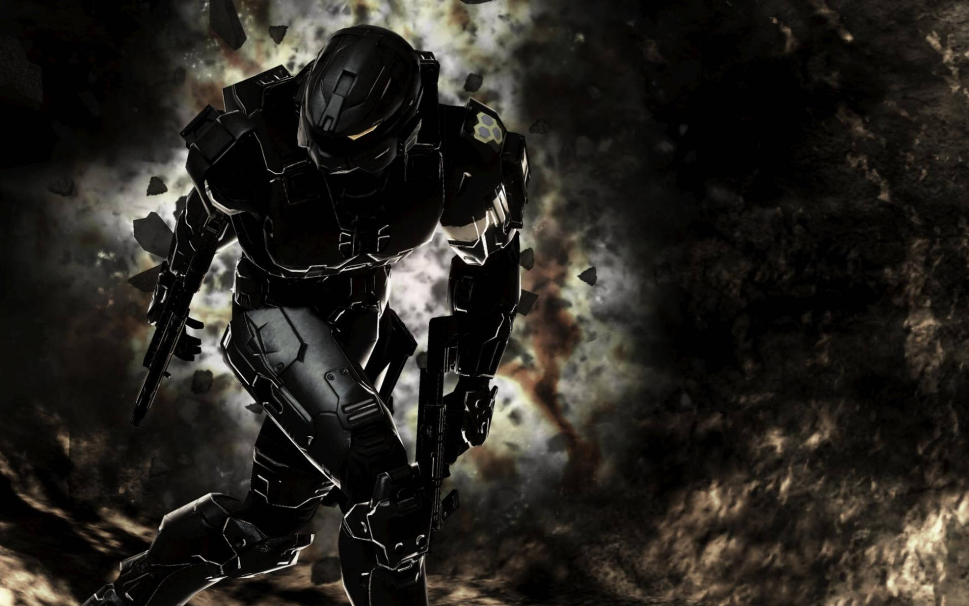 Halo 3 Person In Black Background