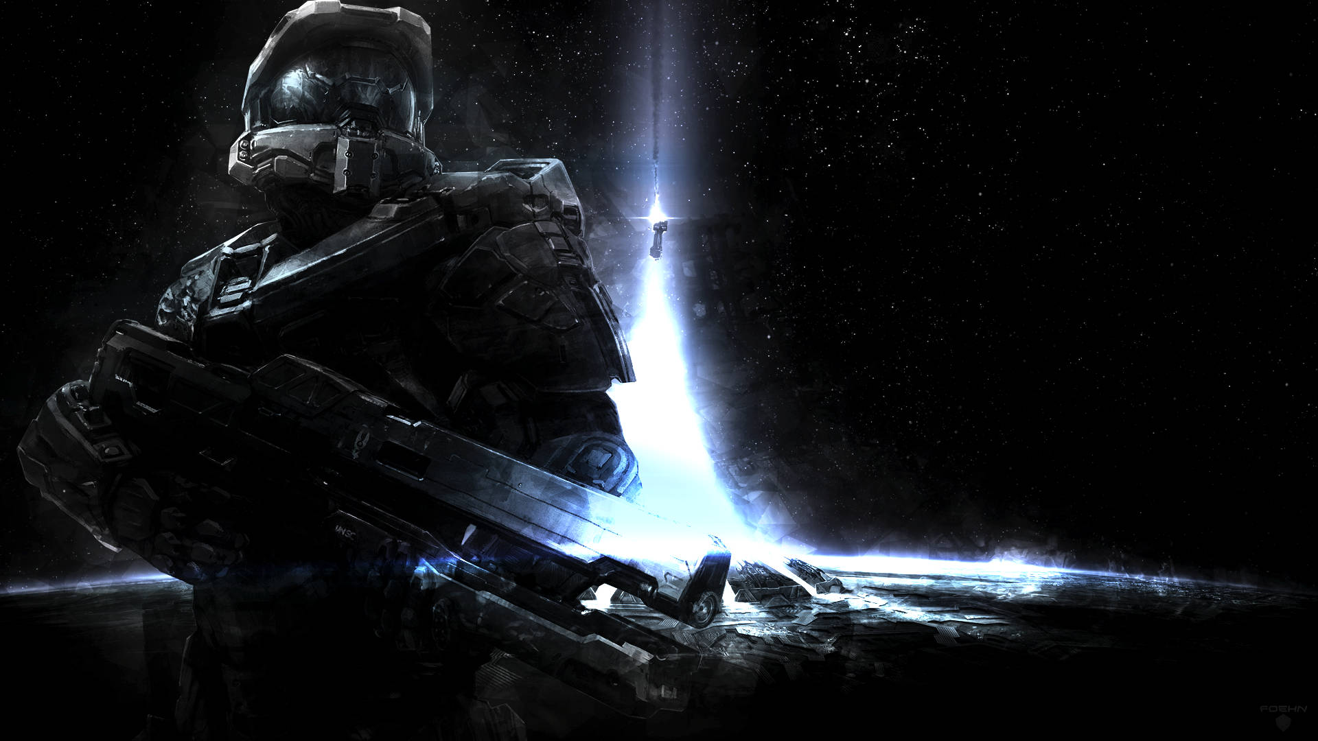 Halo 4 Interstellar Spartan Warrior Background