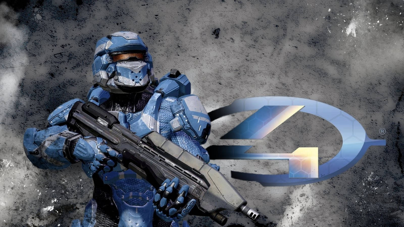Halo 4 Master Chief Blue Suit Background