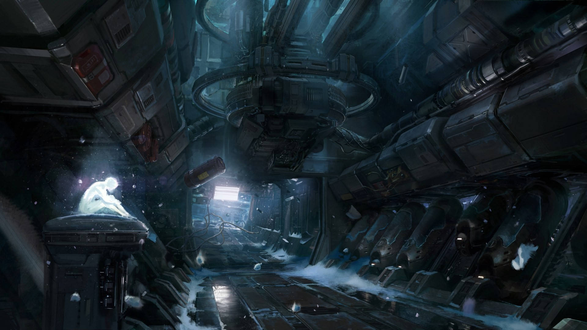 Halo 4 Spaceship Interior Background