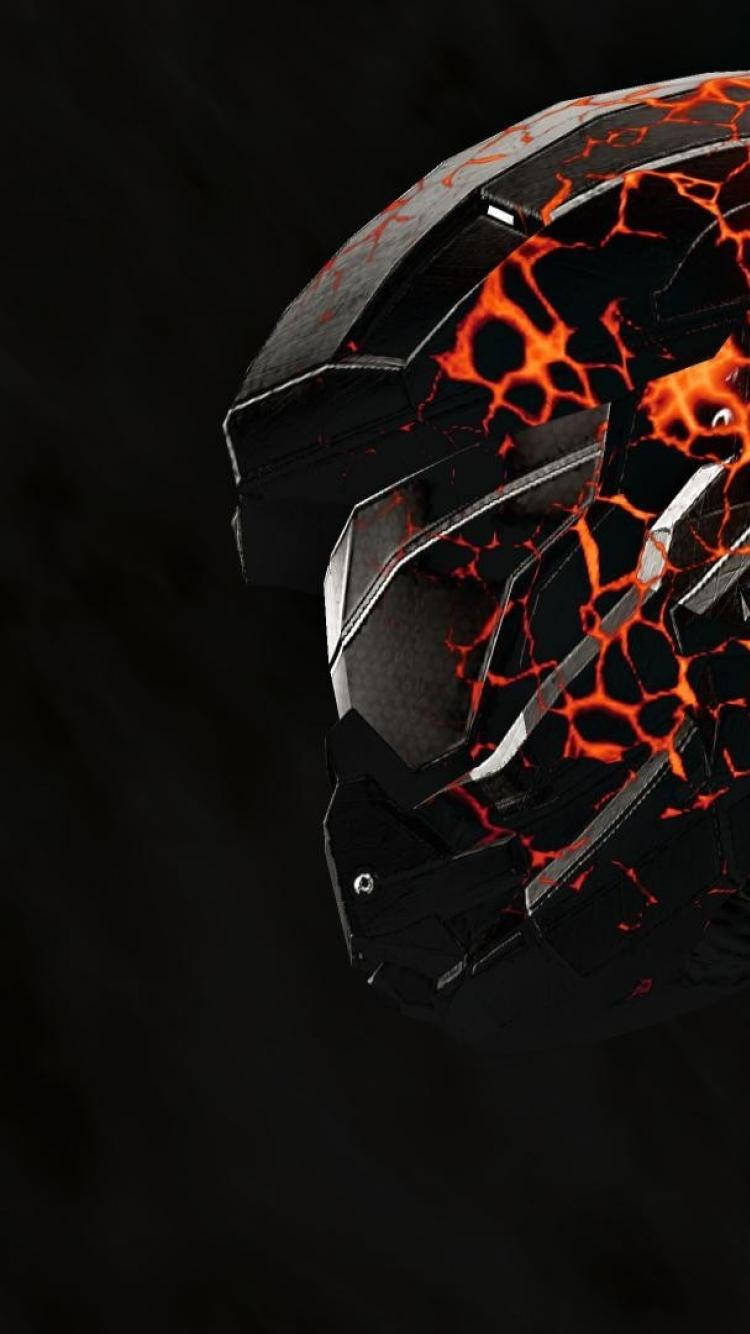 Halo 4 Spartan Fire Helmet Background