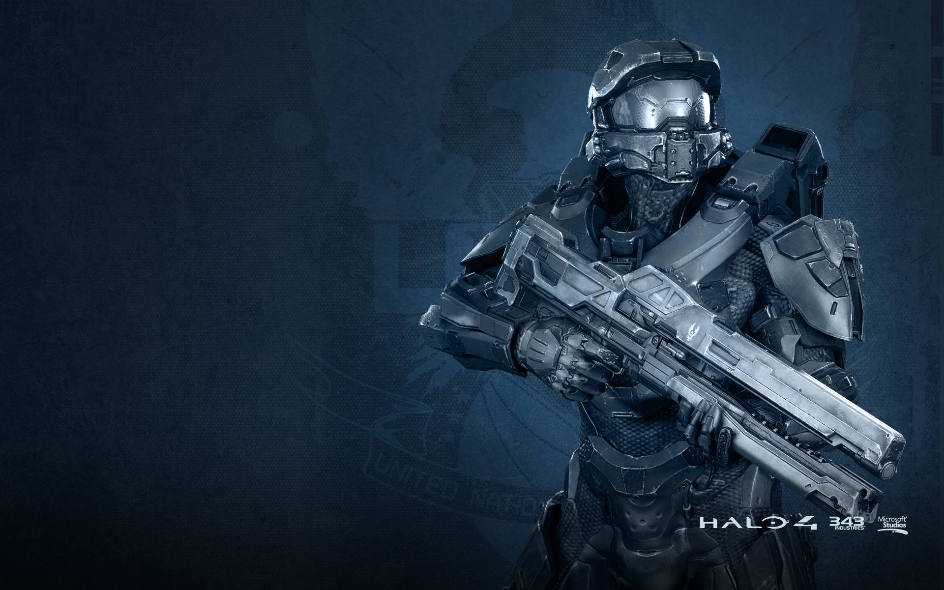 Halo 4 Spartan In Silver Suit Background