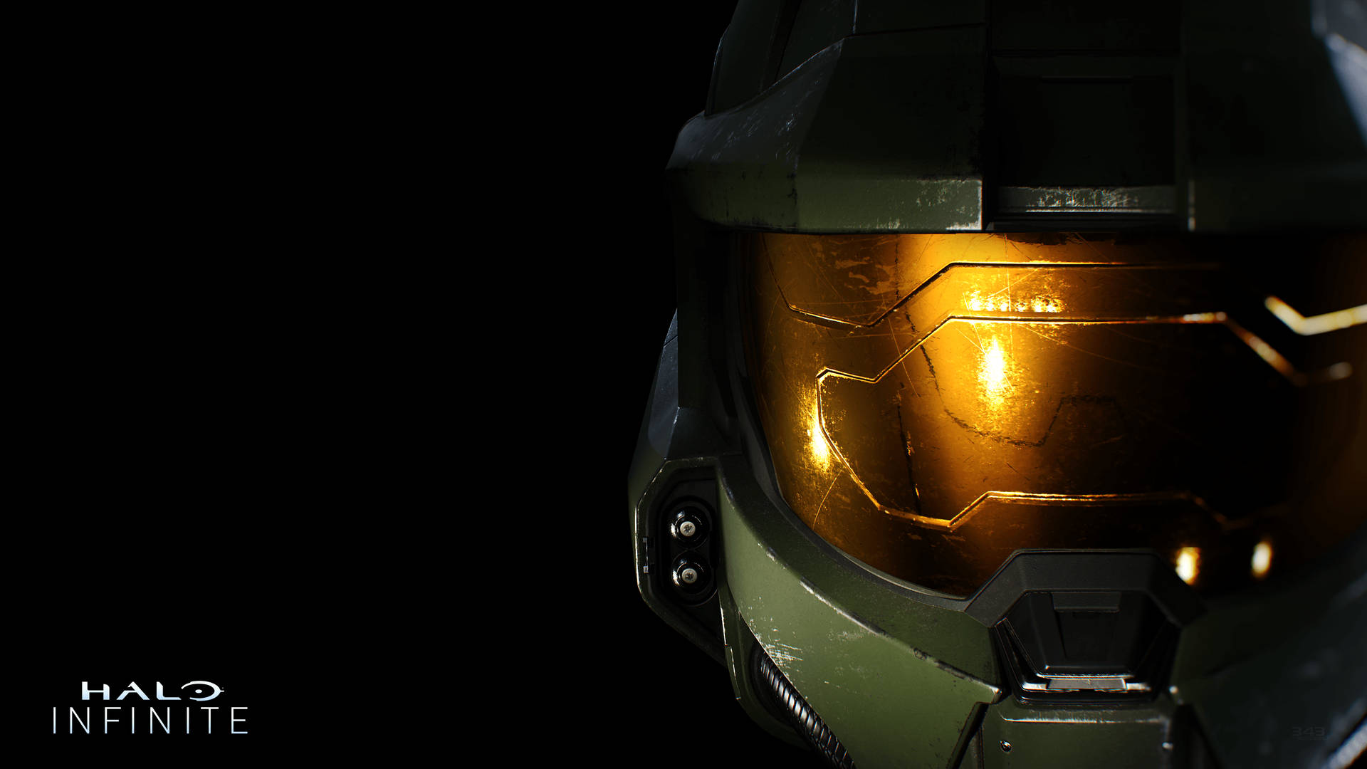 Halo Infinite Green Helmet Background