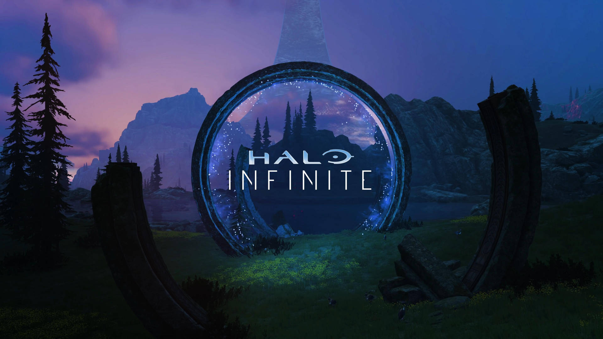 Halo Infinite Purple Zeta Rings Background