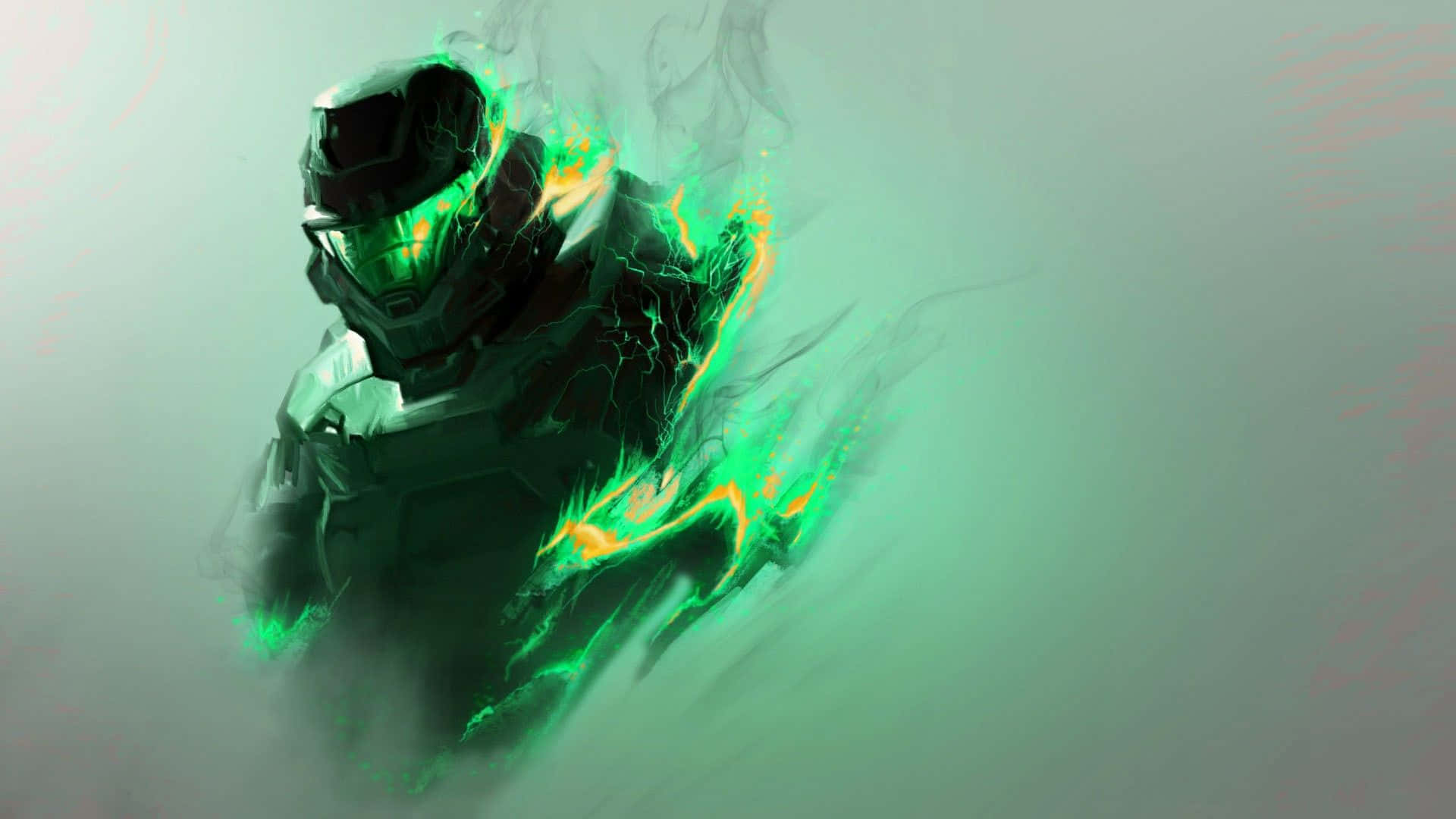Halo Master Chief Digitally Painted Background