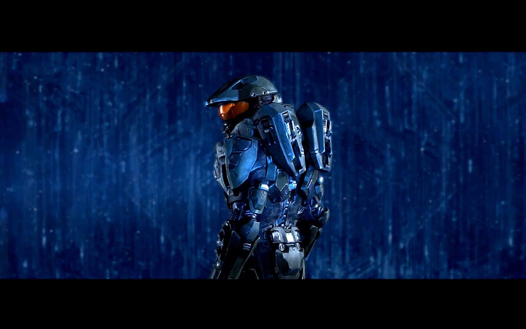 Halo Master Chief Rainy Night Background