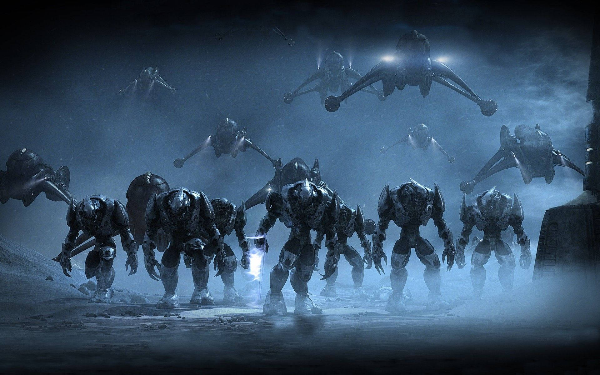 Halo Robot Army Background