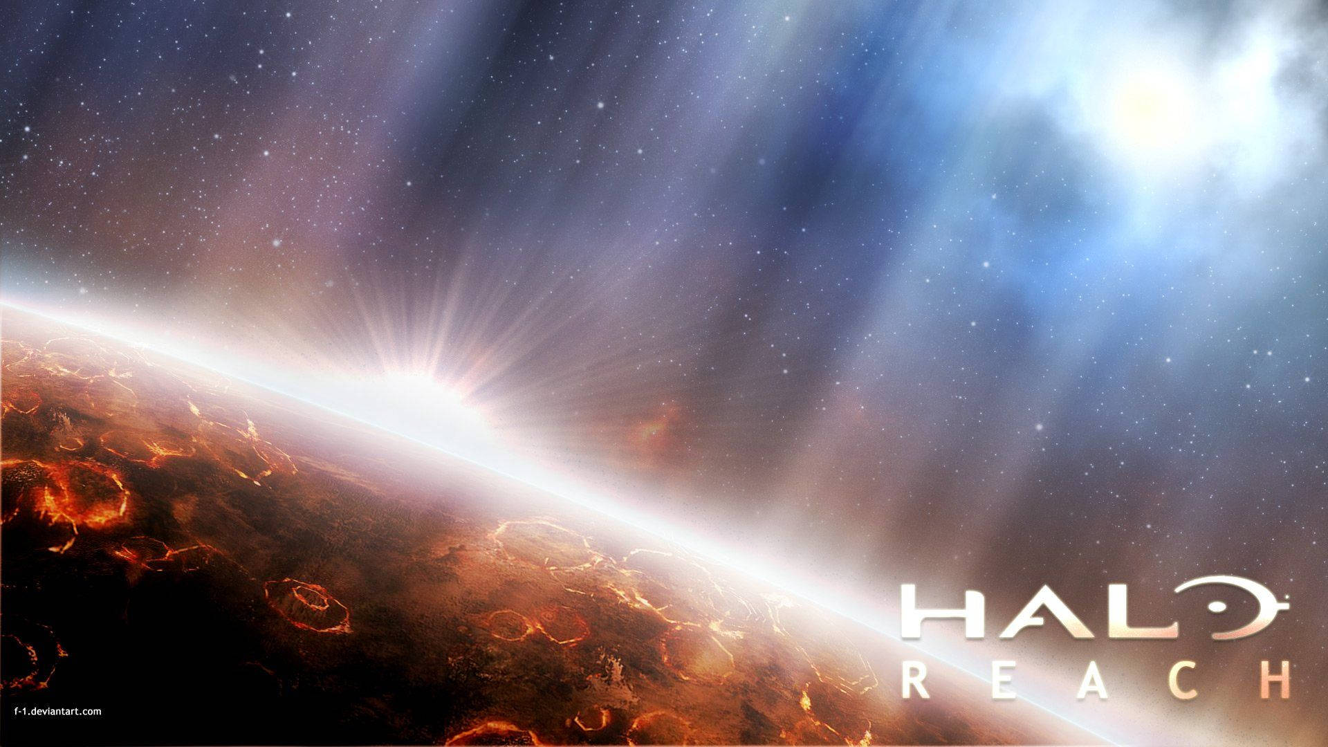 Halo Space Scenery Background