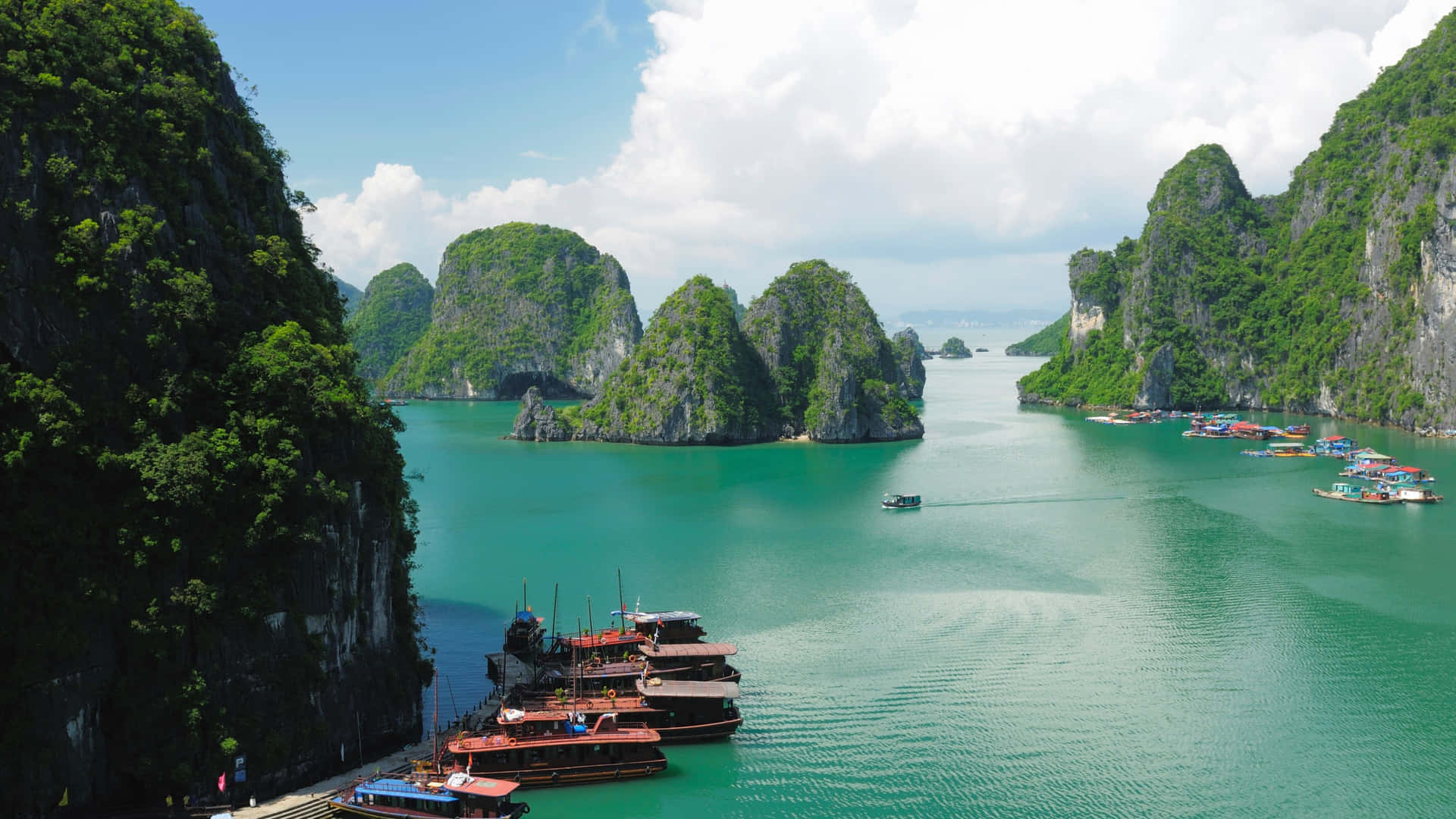 Halong Bay Vietnam's Treasure Background