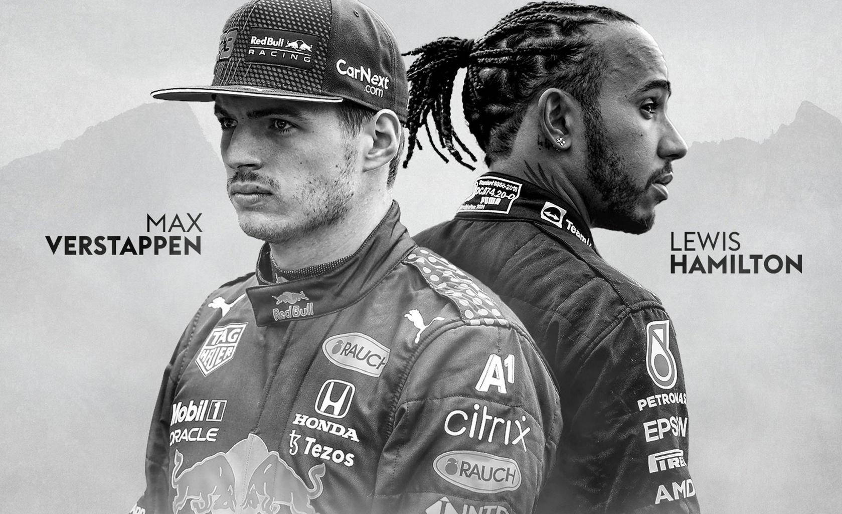 Hamilton And Verstaett Are Standing Next To Each Other Background