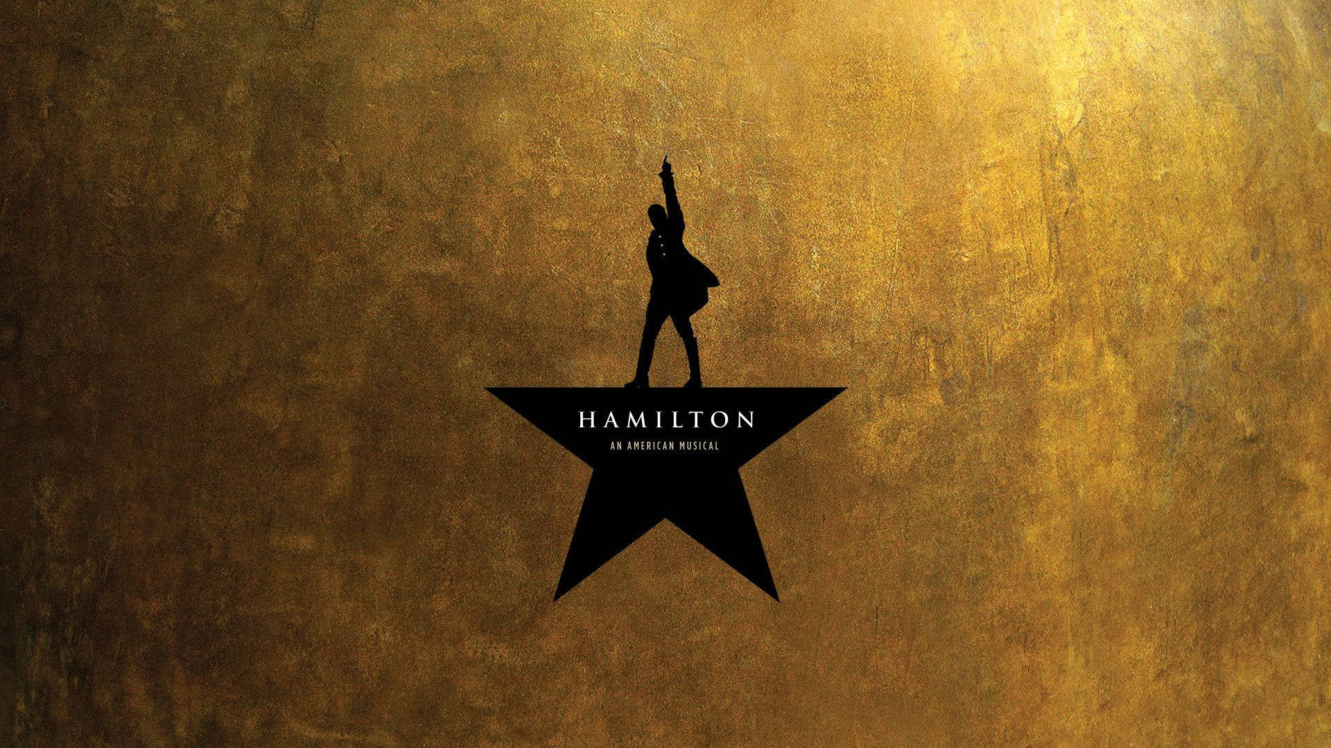 Hamilton Musical Gold Poster Background
