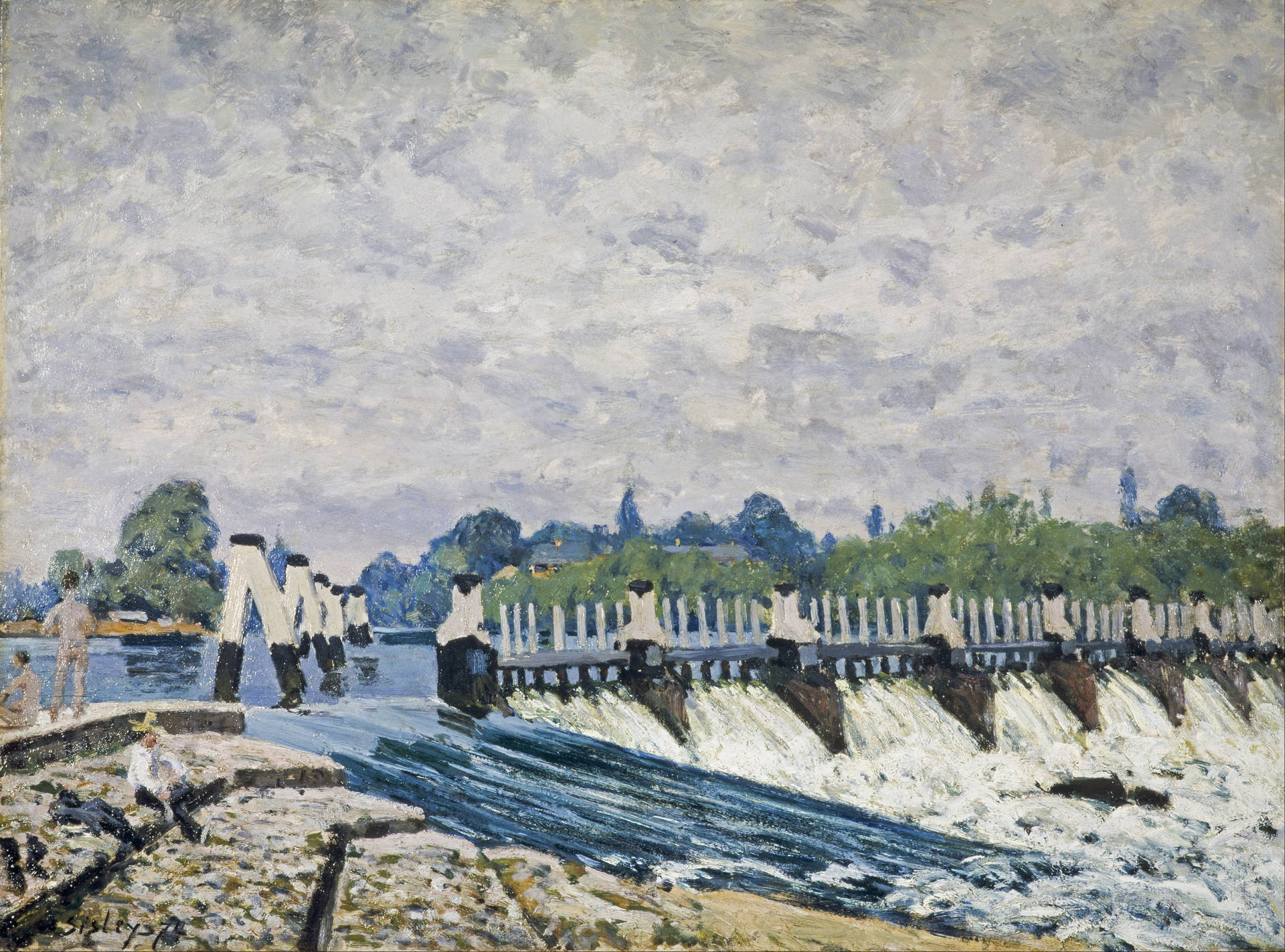 Hampton Court Impressionist Art Background