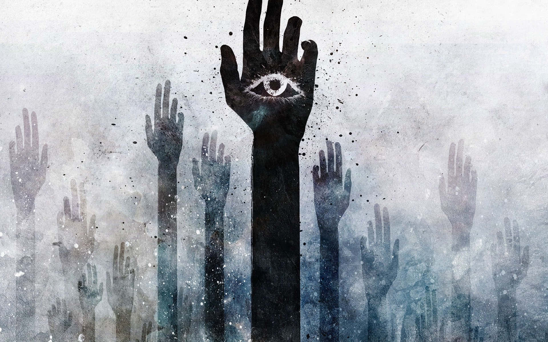 Hamsa Hand Symbol In Vibrant Colors Background