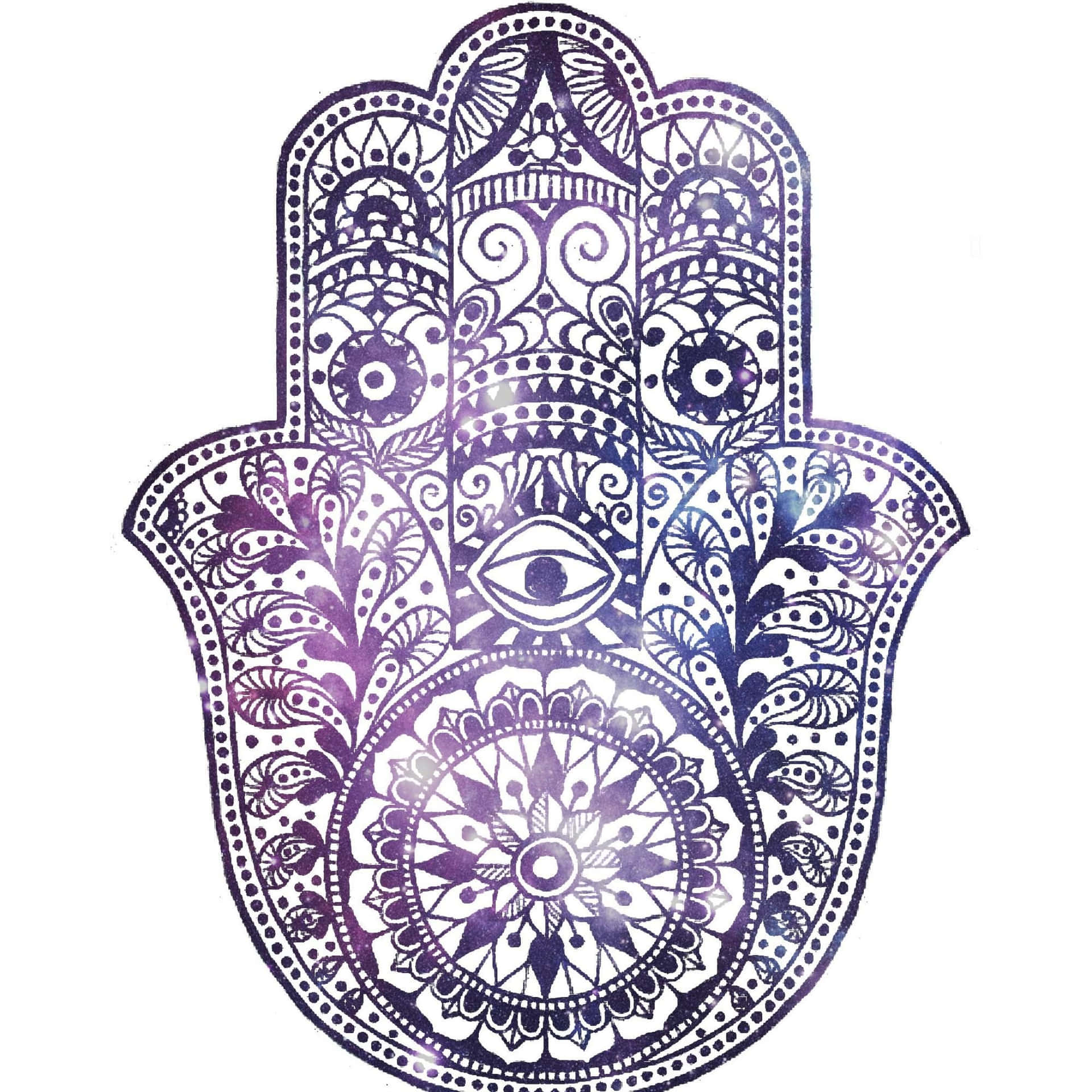 Hamsa Hand With A Blue Background Background