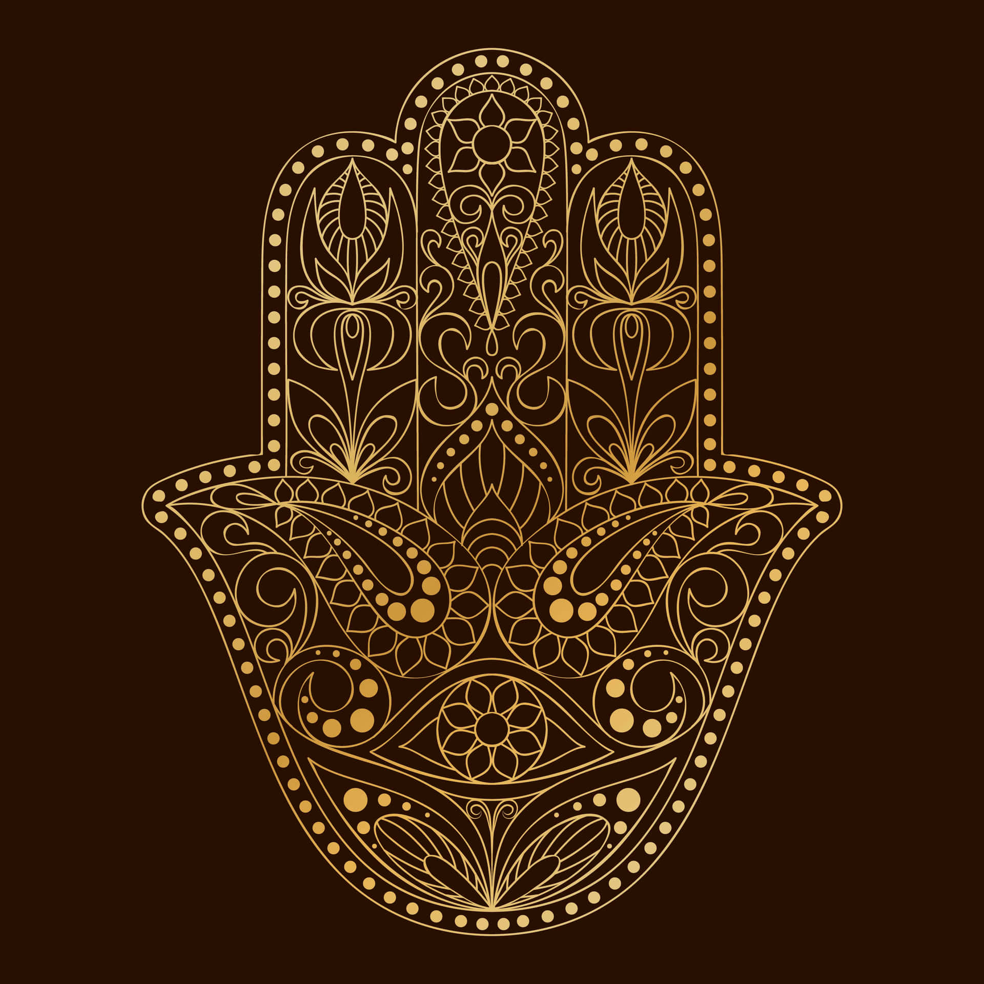 Hamsa Hand With Eye Design Wallpaper Background