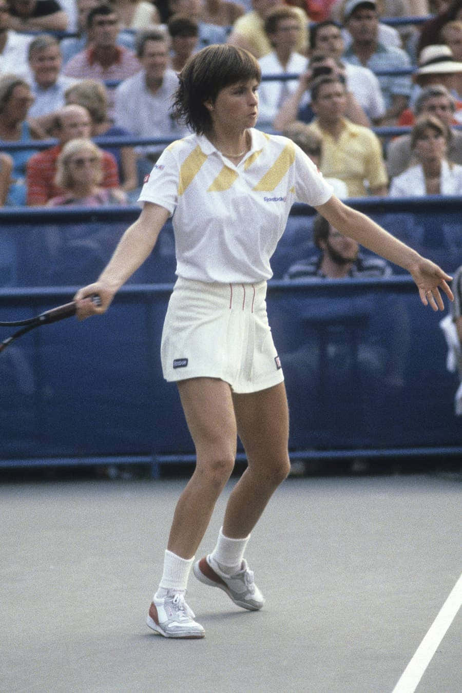 Hana Mandlikova In Action On The Tennis Court Background
