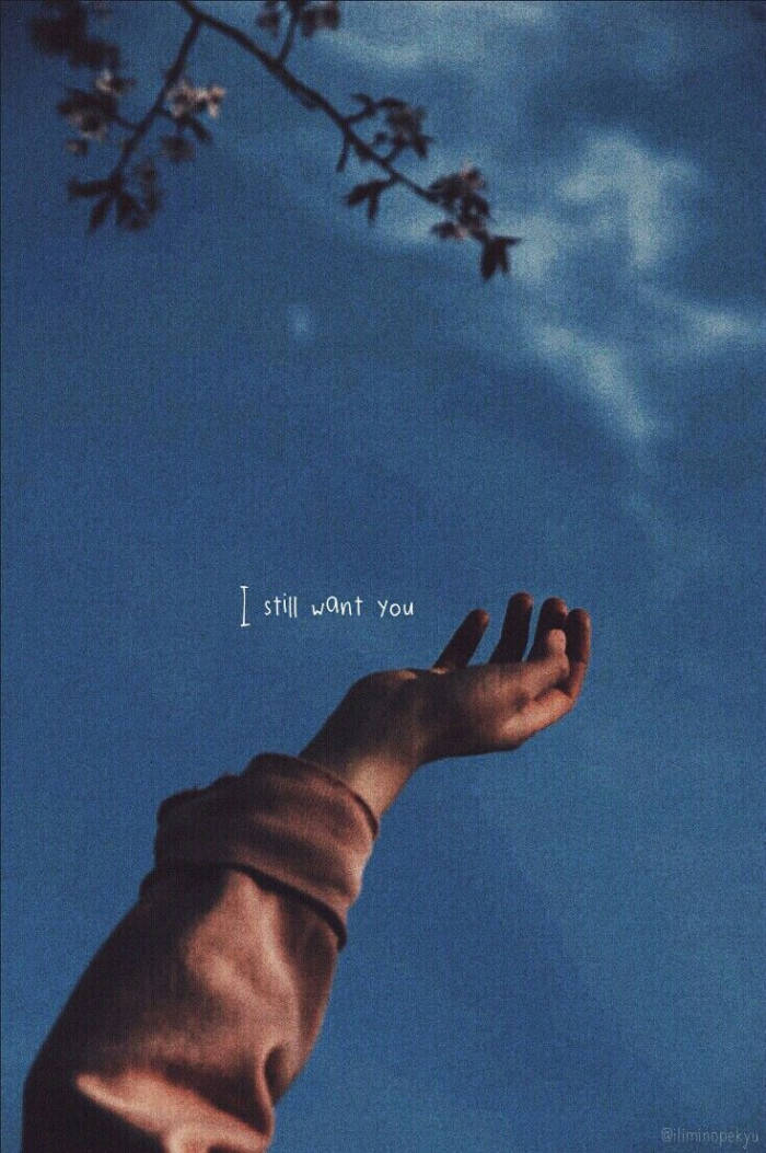 Hand Aesthetic Tumblr Quotes Background