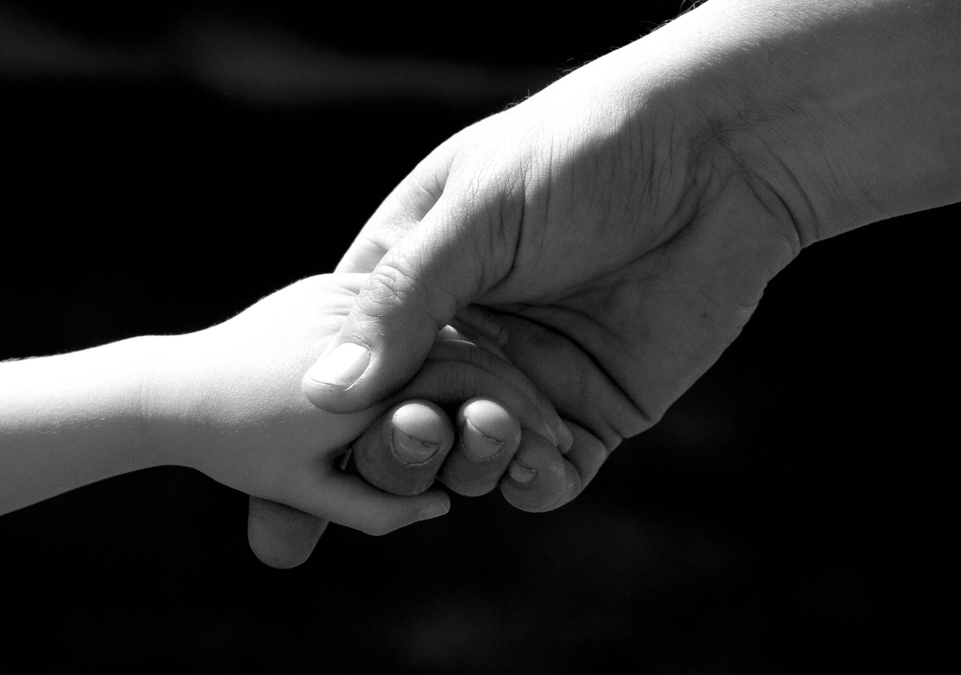 Hand In Hand Child And Parent Background