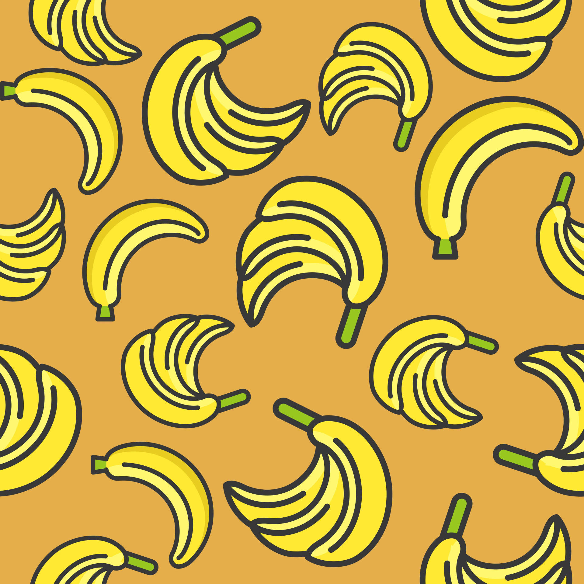 Hand Of Bananas Pattern Background