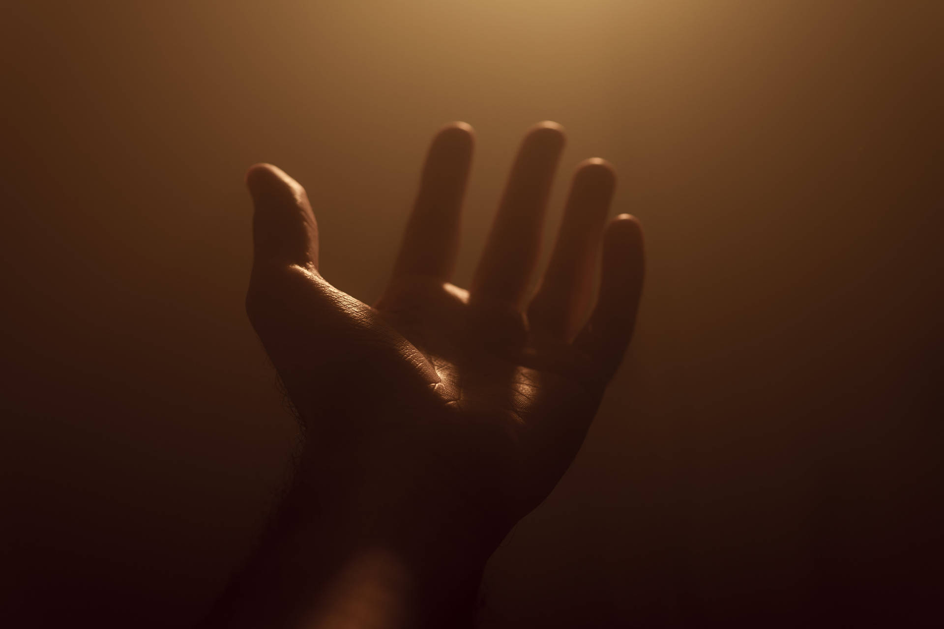 Hand On Dim Light