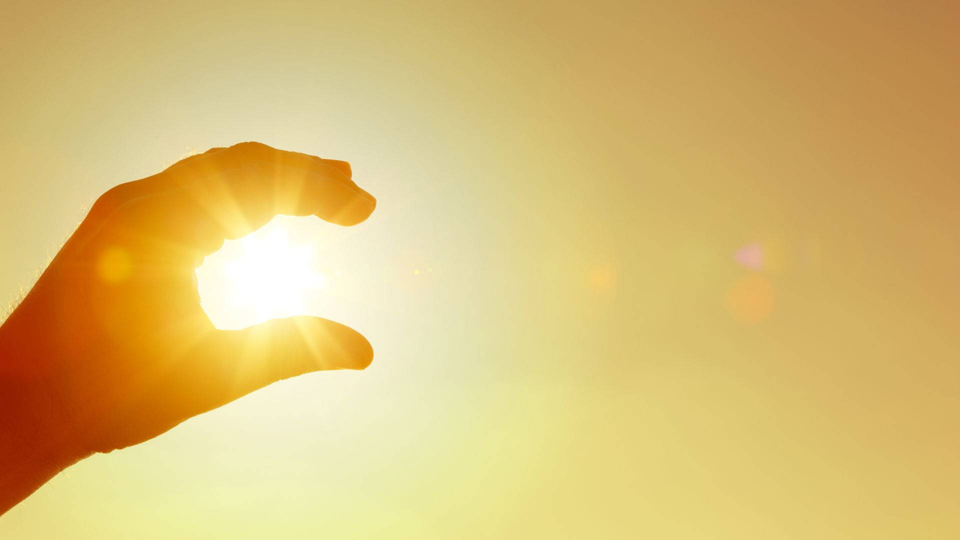 Hand Sunlight Heat Background