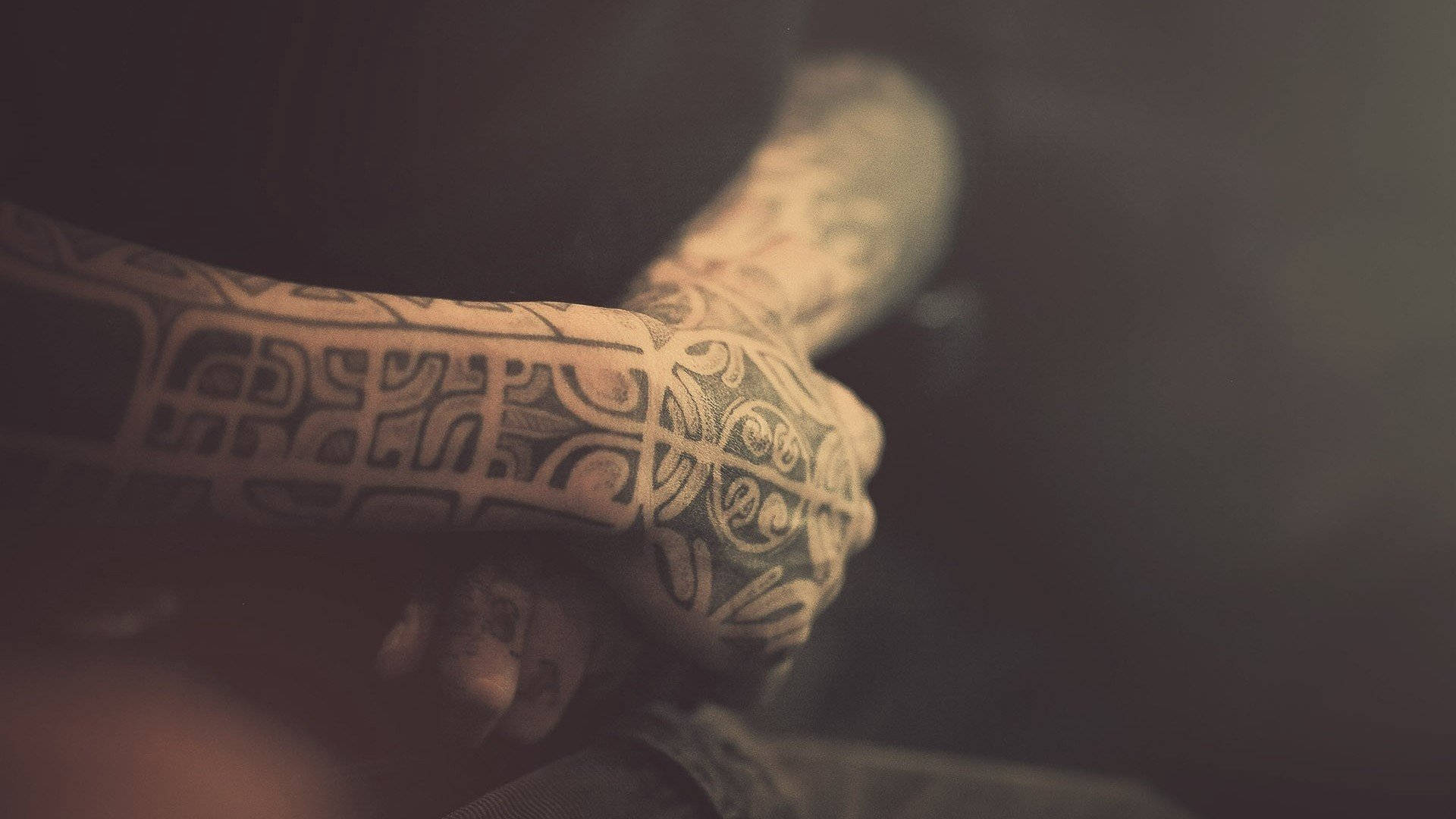 Hand Tattoo Photography Background