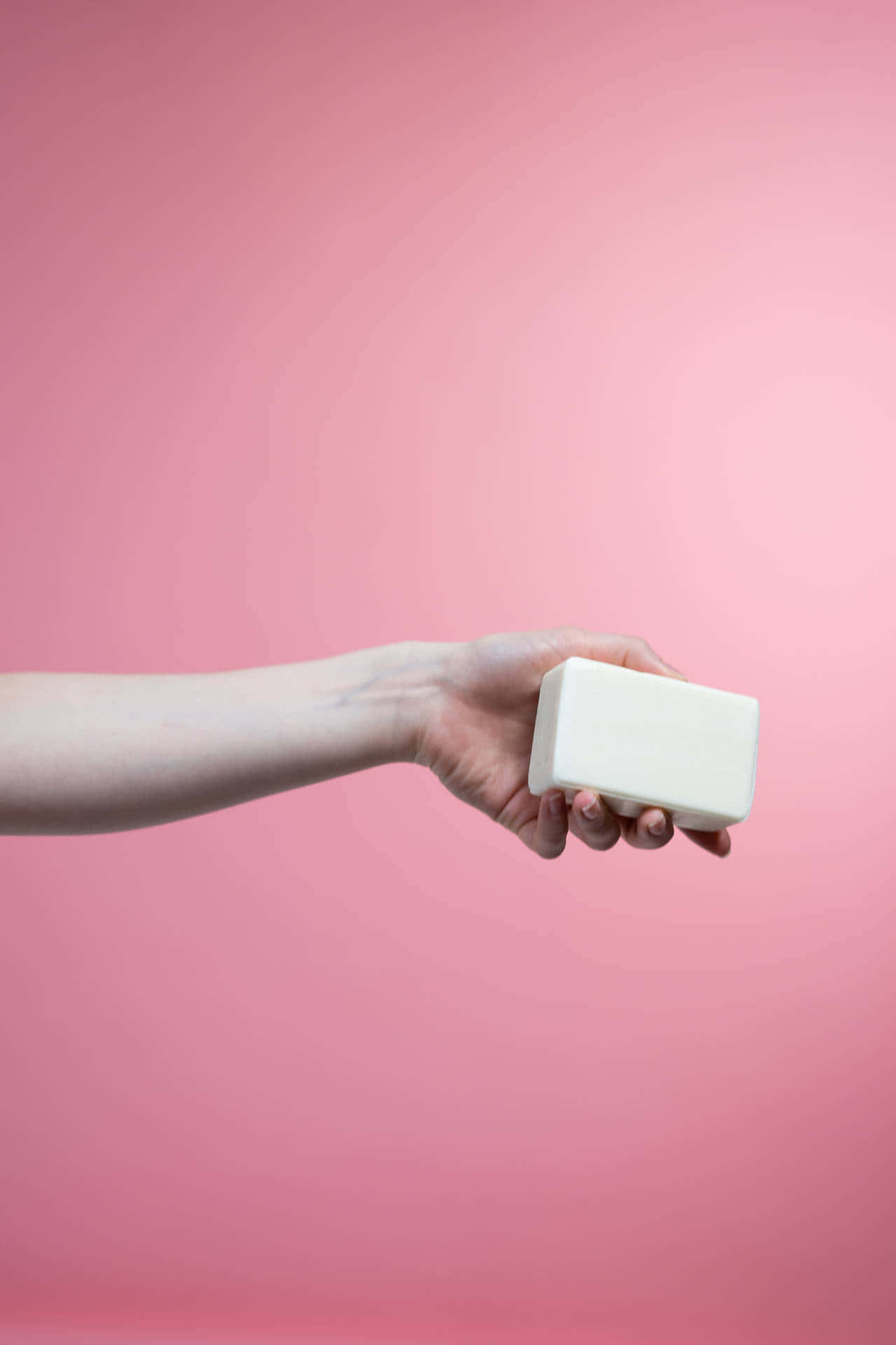 Hand White Soap Background