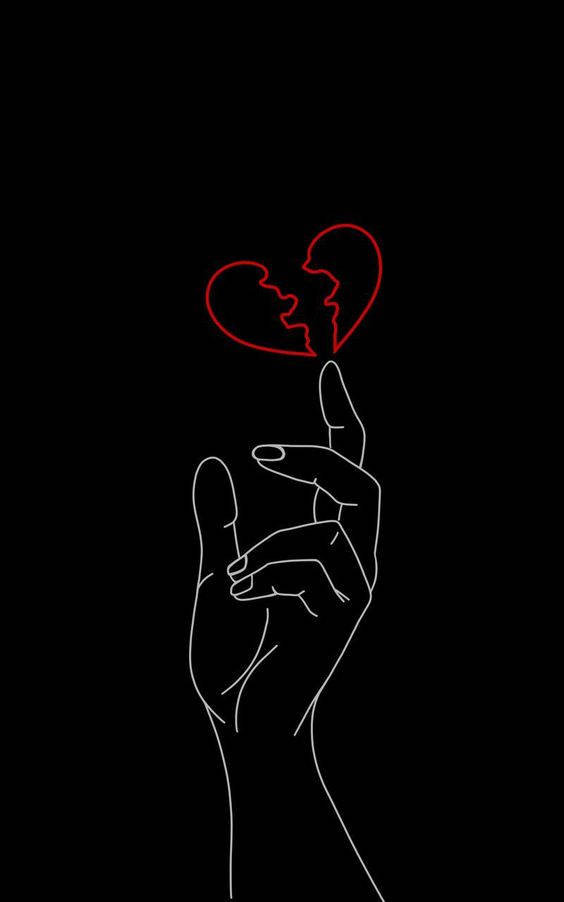 Hand With A Broken Heart Iphone Background