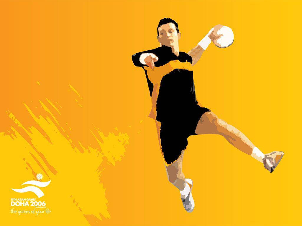 Handball Digital Art Player Background