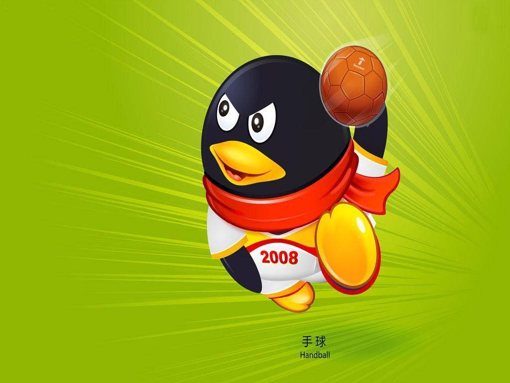 Handball Penguin Art Background