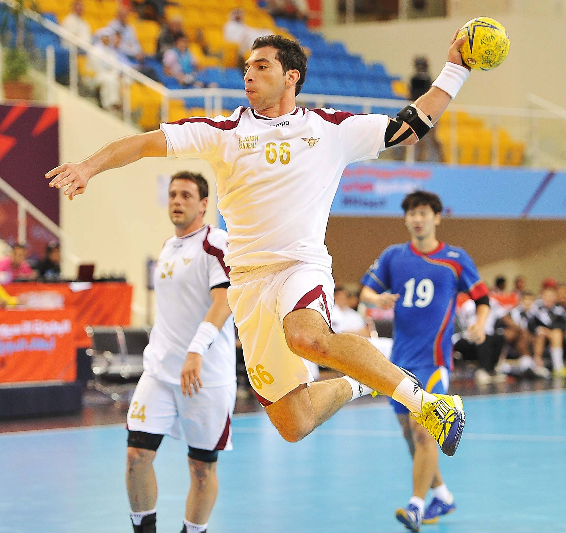 Handball Player Number 66 Background