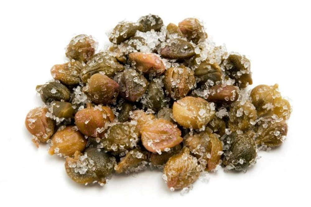 Handful Of Salted Caper Buds Background