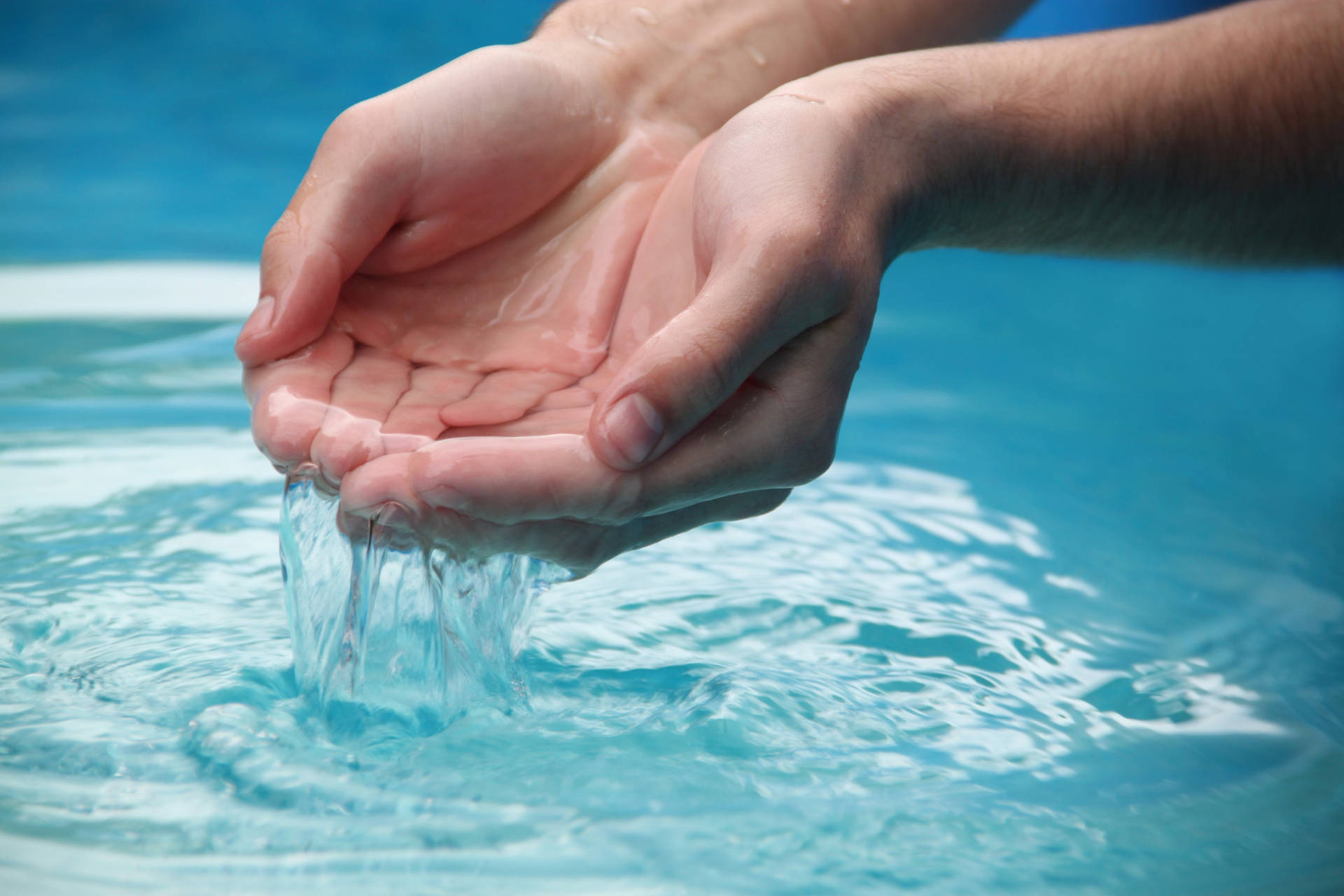 Hands Getting Water Background