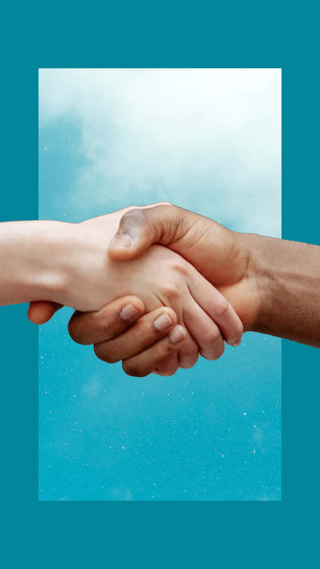 Handshake On Blue Background Background