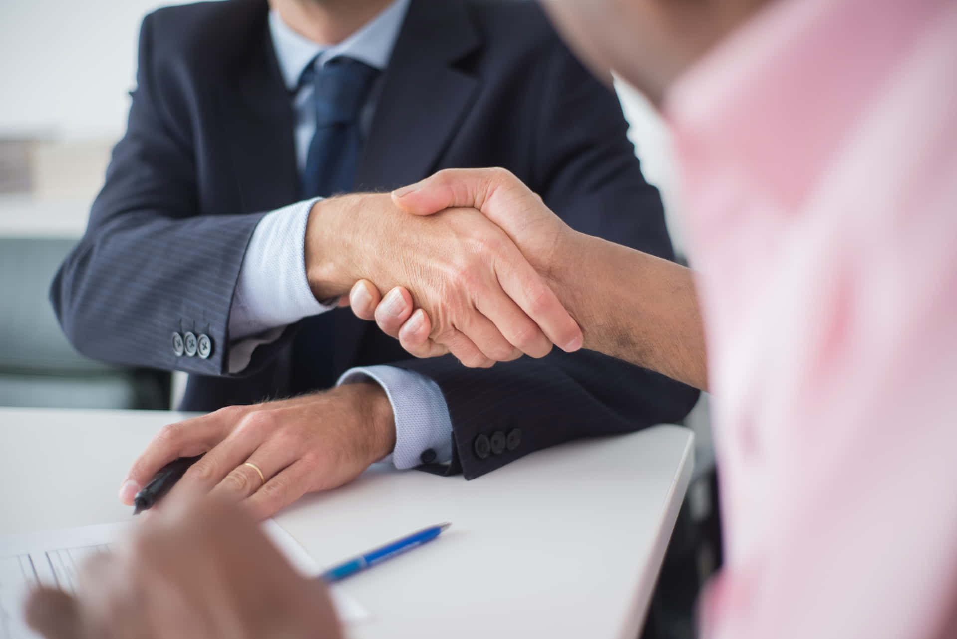 Handshake Over Negotiable Demands Background