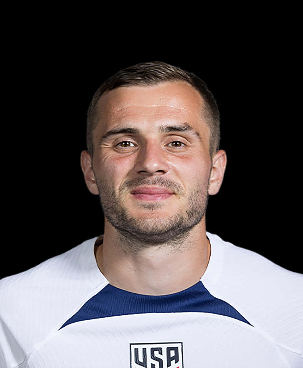 Handsome American Soccer Player Jordan Morris Portrait Background