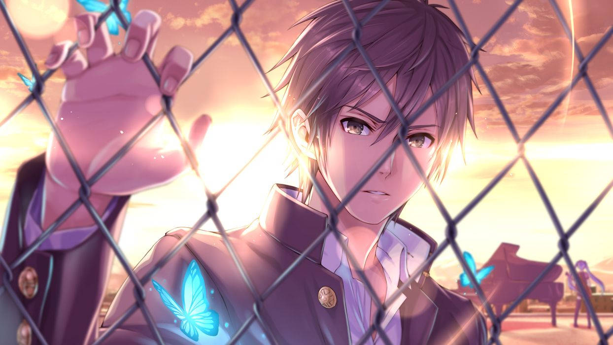 Handsome Anime Boy Fantasy Art Background
