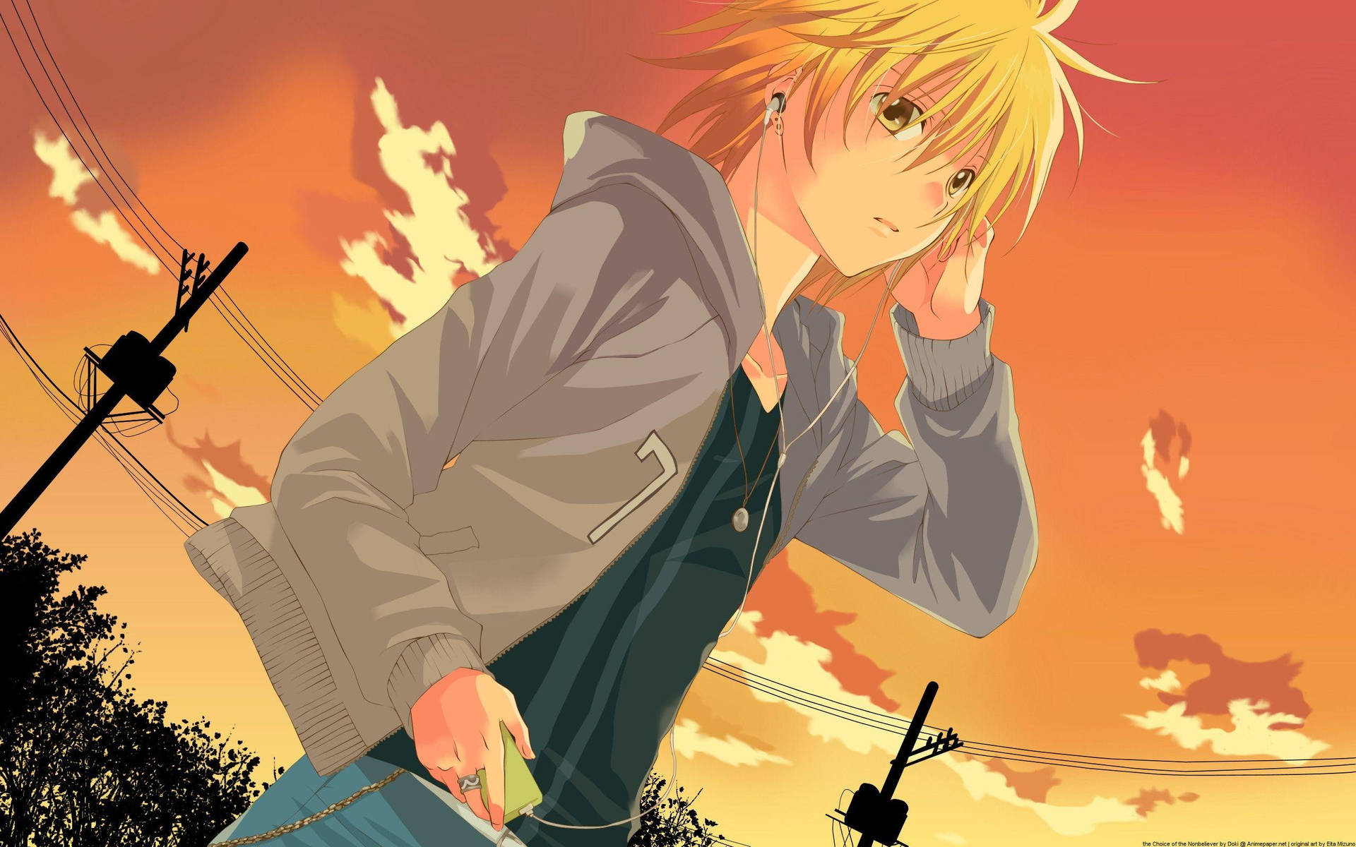 Handsome Anime Boy Ichigo Fanart Background